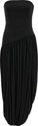 Ferragamo Asymmetrische Strapless Bustier Avondjurk - Dames - Avondkleed - Zwart - 2XS - Kleedjes