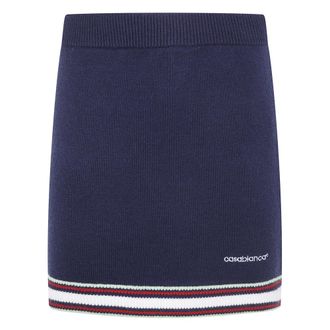 Casablanca Merino Mini Rok - Dames - Korte rokken - Blauw - S - Wol - Rokken