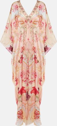 Camilla Embellished floral silk kaftan