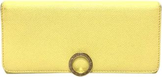Bulgari Pre-owned Wallets, female, Yellow, Size: ONE SIZE Pre-owned Leather wallets