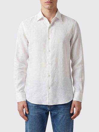 Ermenegildo Zegna Camicia slim fit in puro lino con collo francese
