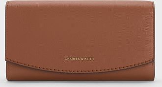 Charles & Keith Briony Curved Flap Long Wallet