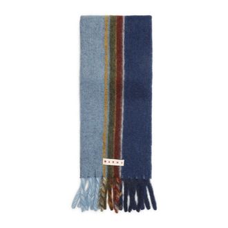 Marni Textured Wool Scarf With Playful Fringes
