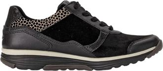 Gabor Lage Sneaker - Dames - Sneakers - Zwart - 43 EU - Leer - Schoenen