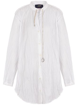Seafarer White Liona Crinkled Long-Sleeved Blouse