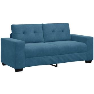 vidaXL Divano Divanetto Blu 140 cm in Velluto - Vidaxl