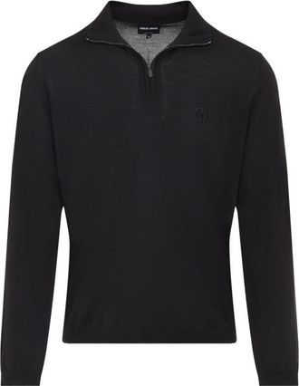 Giorgio Armani Mahogany Brown Virgin Wool Sweater