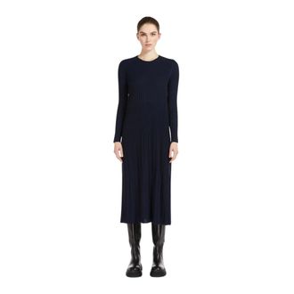 Max Mara Knitted Dresses, female, Blue, Size: M Eletta Knit Dress