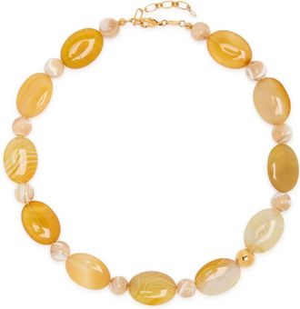 Anni Lu Anni LU Desert Dreamer 18kt Gold-plated Beaded Necklace - Orange - One Size
