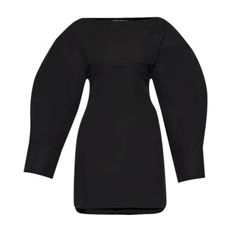 Jacquemus La Robe Chemise Casaco Dress - female - Jacquemus - Short Dresses - Black - 2XS - Dresses