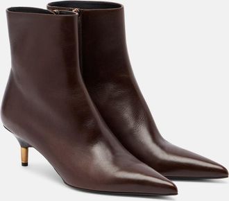Khaite Bella 55 leather ankle boots