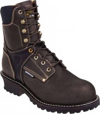 Carolina Mens Timber 8 Composite Toe Waterproof Logger Boot In Dark Brown