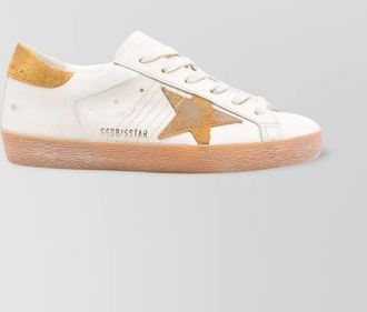 Golden Goose leather sneakers with star patch and perforated sides