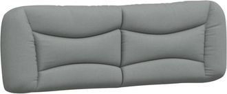 vidaXL Cabecero De Cama Acolchado Hvar Tela Gris Claro 160 Cm Vidaxl