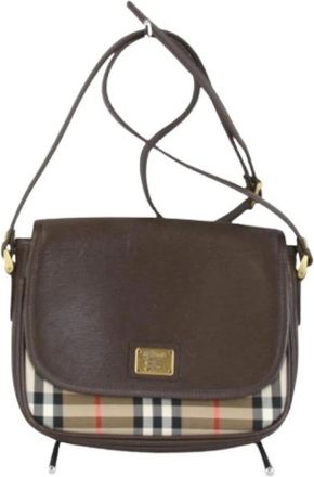 Burberry Pre-owned Cross Body Bags, female, Brown, Size: ONE SIZE Pre-owned Vintage Shoulder Bag