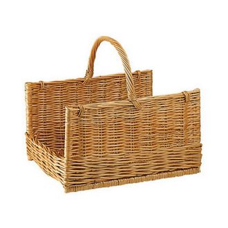 Aubry Gaspard Cestino di vimini color cuoio - pbu1292 Aubry Gaspard