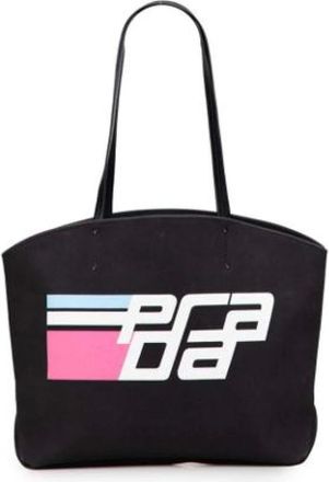 Prada Pre-owned Tote Bags, female, Black, Size: ONE SIZE Pre-owned Vintage Canvas Tote Bag