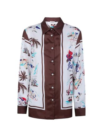 P.A.R.O.S.H. P. A.R. O.S. H. Scard Foulard Print Shirt