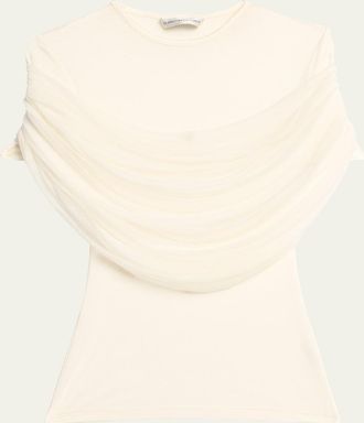 CHRISTOPHER ESBER Sonora Veiled Short-Sleeve T-Shirt