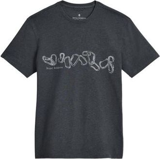 Royal Robbins RR Organic Cotton & Recycled Polyester Graphic T-Shirt in Asphalt Heather Belay at Nordstrom, Size Xx-Large