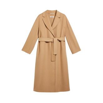 Max Mara Dames, Mantels, Beige, Maat: S Wol