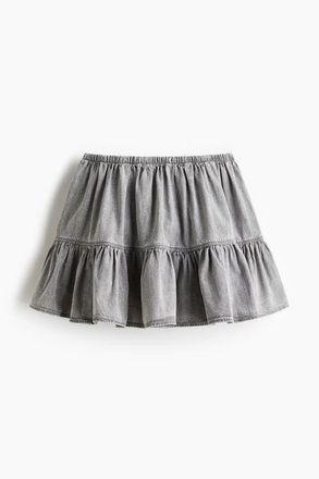 H&M Flounced Mini Skirt in Gray at Nordstrom, Size Xx-Large