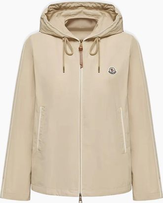 Moncler Womens WOMENS SARRACENIA JACKET - Cream - Size: 12