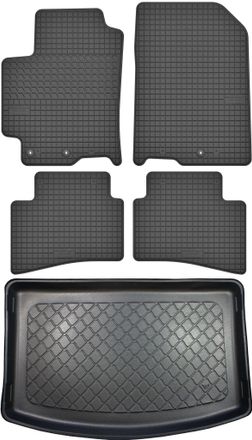 OEM Kia Rio Iv Yb Hatchback Desde Febrero De 2017. Juego De Alfombrillas De Goma Para Coche Y Alfombrilla Para Maletero