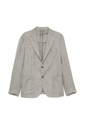 Lubiam Herringbone Single-Breasted Blazer