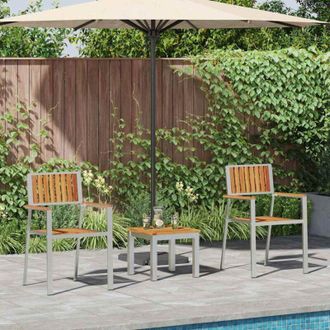 vidaXL Vidaxl - Conjunto De Comedor De Jard&iacute;n 3 Pcs Madera Maciza De Acacia