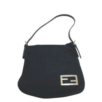Fendi Pre-owned Satin Shoulder Bag - Dames - Pre-owned - Zwart - Maat: ONE Size Satijn