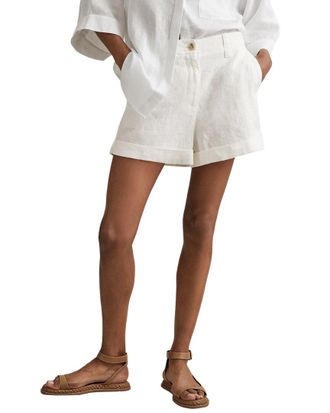 Reiss Demi Garment Dyed Linen Short