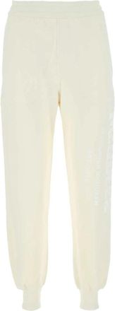Alexander McQueen Ivoor Katoenen Joggers voor Loungewear - Dames - Sweatpants - Wit - M - Katoen - Broeken