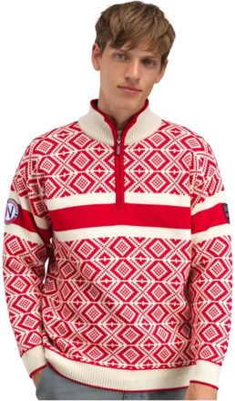Dale of Norway Truien & Vesten, Heren, Rood, M, Wol, Team Norway Cortina Sweater
