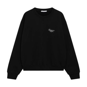 Givenchy Fleece Sweatshirt met Stempelprint - Dames - Sweatshirts - Zwart - L - Katoen - Hoodies & sweatvesten