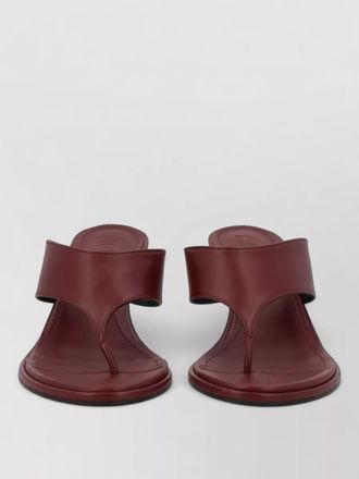 Aeyde leather thong sandal kitten heel design