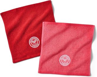 Christy Wimbledon Luxury Cotton Washcloth Pack in Strawberry And Pink at Nordstrom