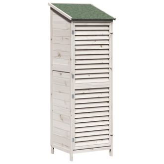 vidaXL Cobertizo De Jard&iacute;n Con Techo Blanco 59 X 56 X 176 Cm Vidaxl