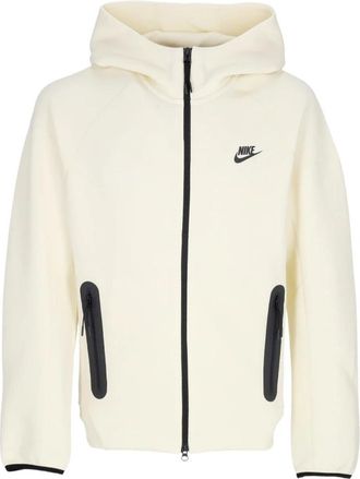 Nike Tech Fleece Hooded Zip Sweatshirt - Heren - Sportshirts - Beige - S - Katoen - Fitness