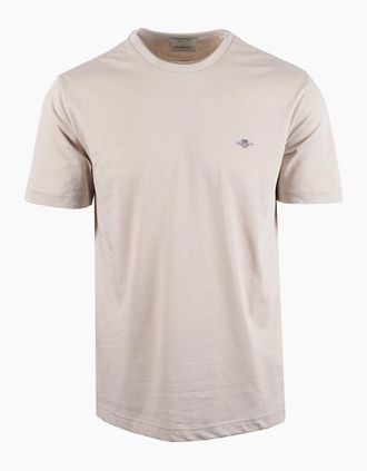 GANT Mens GANT REG FIT SHIELD T-SHIRT CLAY BEIGE - Tan - Size: 46