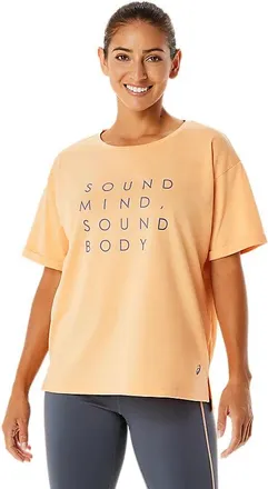 Asics (WMNS) ASICS Training Core Relaxed Graphic T-Shirt Orange 2032C717-800