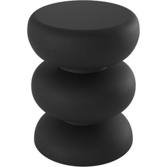 Rendez-Vous D&eacute;co Mesa Auxiliar Redonda De Metal Negro - Cl&eacute;o