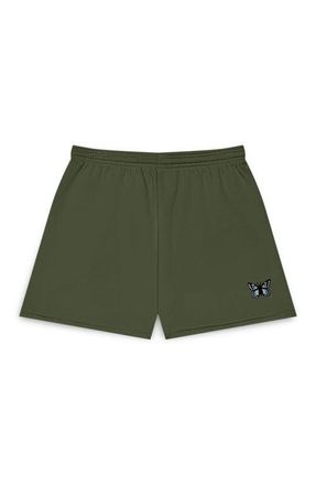 Dalix Womens Butterfly Jogger Sweatshort in Olive at Nordstrom, Size Xx-Large