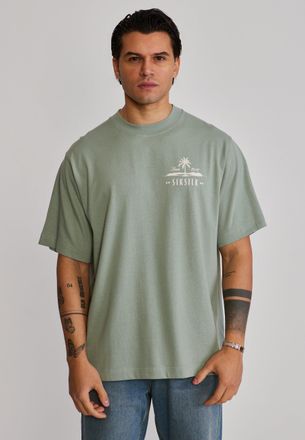 Siksilk Mens Green Graphic T-Shirt XXL