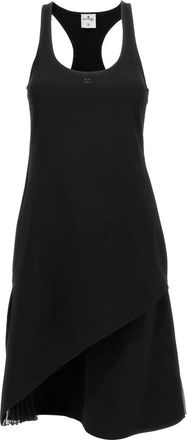 Courr&egrave;ges Infinity Pleats A-Line Jurk - Dames - Korte kleedjes - Zwart - XS - Polyester - Kleedjes