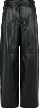 Sportmax Garbo Black Nappa Leather Pants