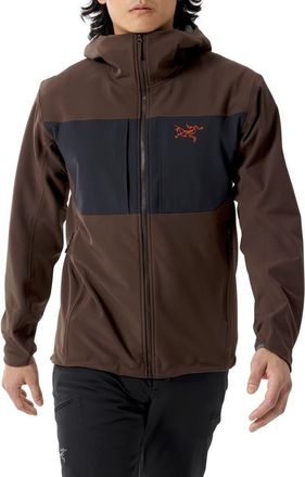 Arc'teryx Gamma MX Hooded Jacket in Carob/Black/Dynasty at Nordstrom, Size Xx-Large