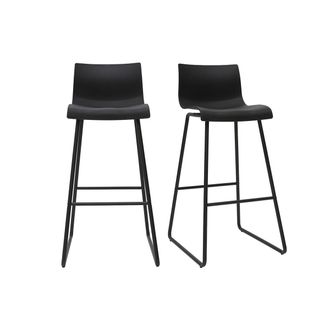 Miliboo Sgabelli Da Bar Design Nero 76 Cm (set Di 2) Ona