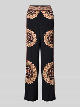 BA&SH Stoffhose aus Viskose im Allover-Look Modell VALLA in Black, Gr&ouml;&szlig;e 34