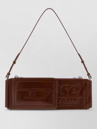 Diesel synthetic leather flag d shoulder belt bag